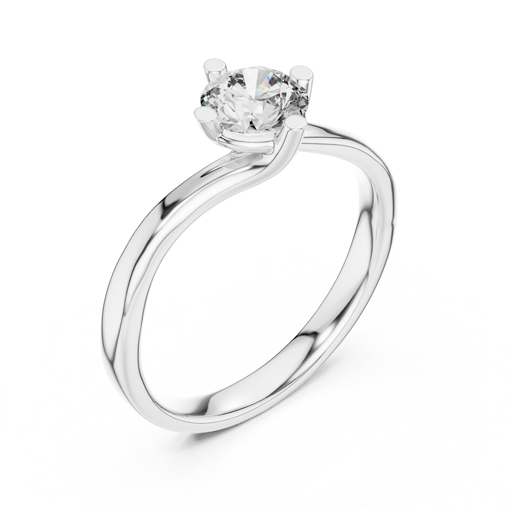 A Brilliant Round Diamond in a Fluid Bypass Setting