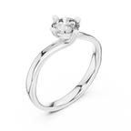 A Brilliant Round Diamond in a Fluid Bypass Setting