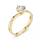 A Brilliant Round Diamond in a Fluid Bypass Setting