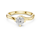A Brilliant Round Diamond in a Fluid Bypass Setting
