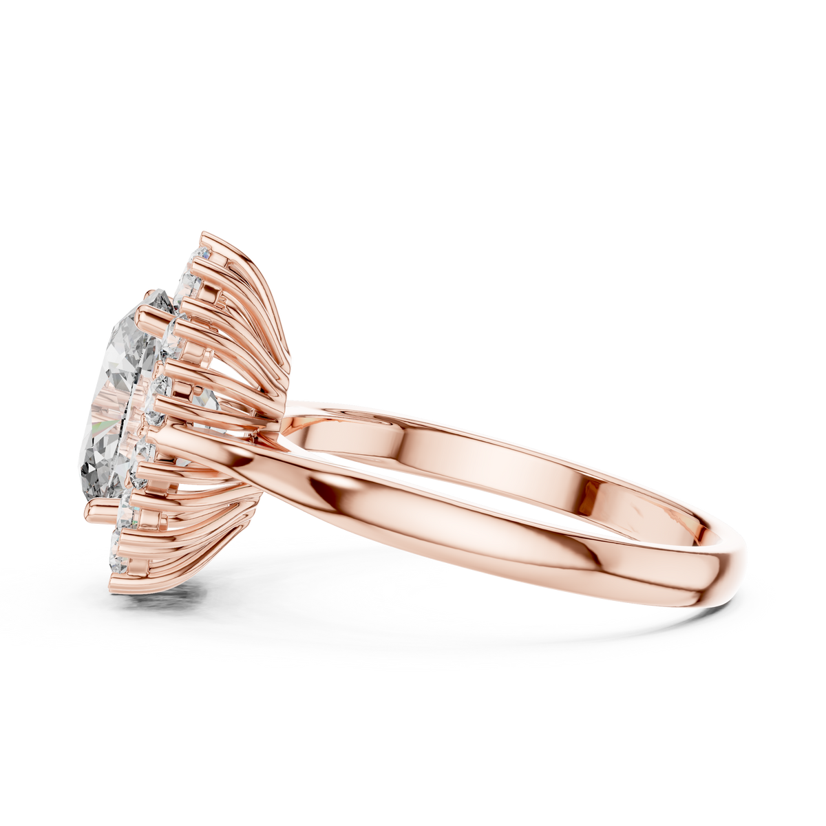 Seraphielle Oval Halo Lab Grown Diamond Engagement Ring