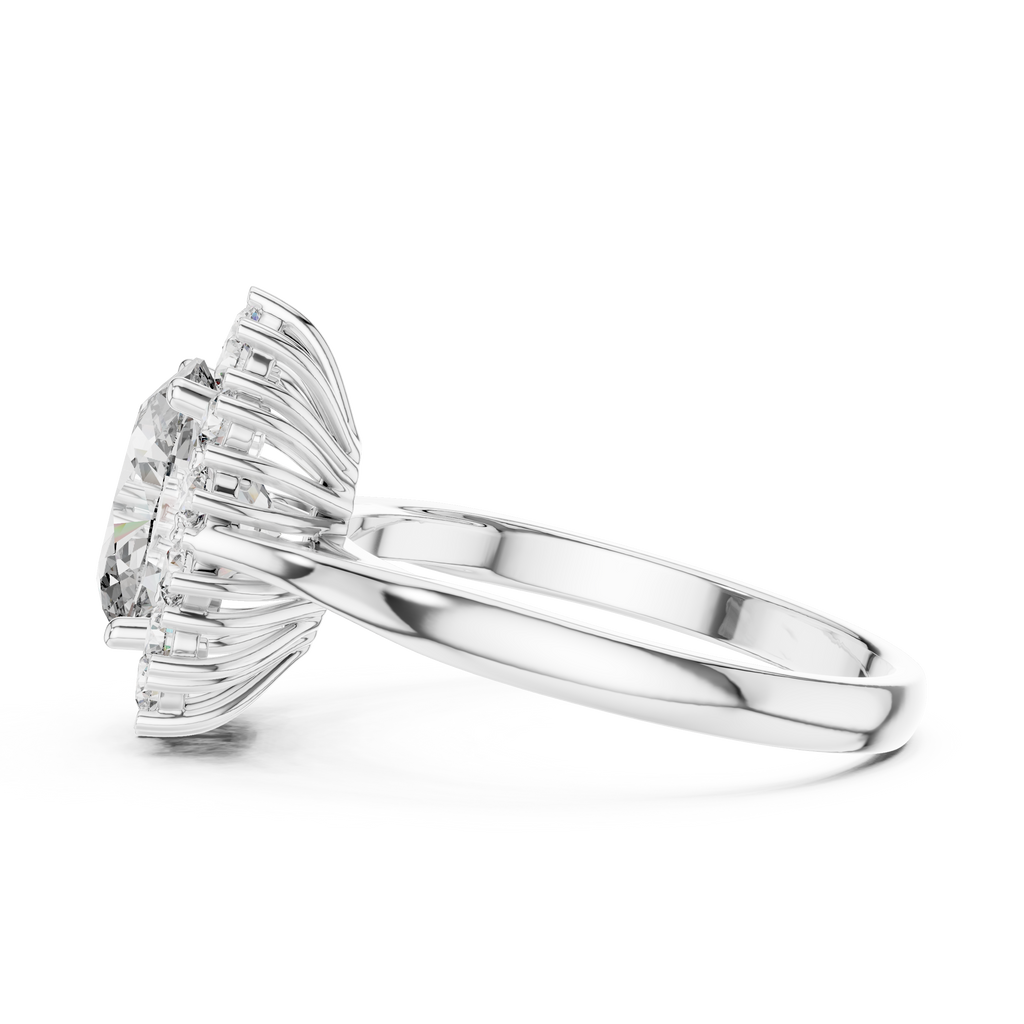 Seraphielle Oval Halo Lab Grown Diamond Engagement Ring