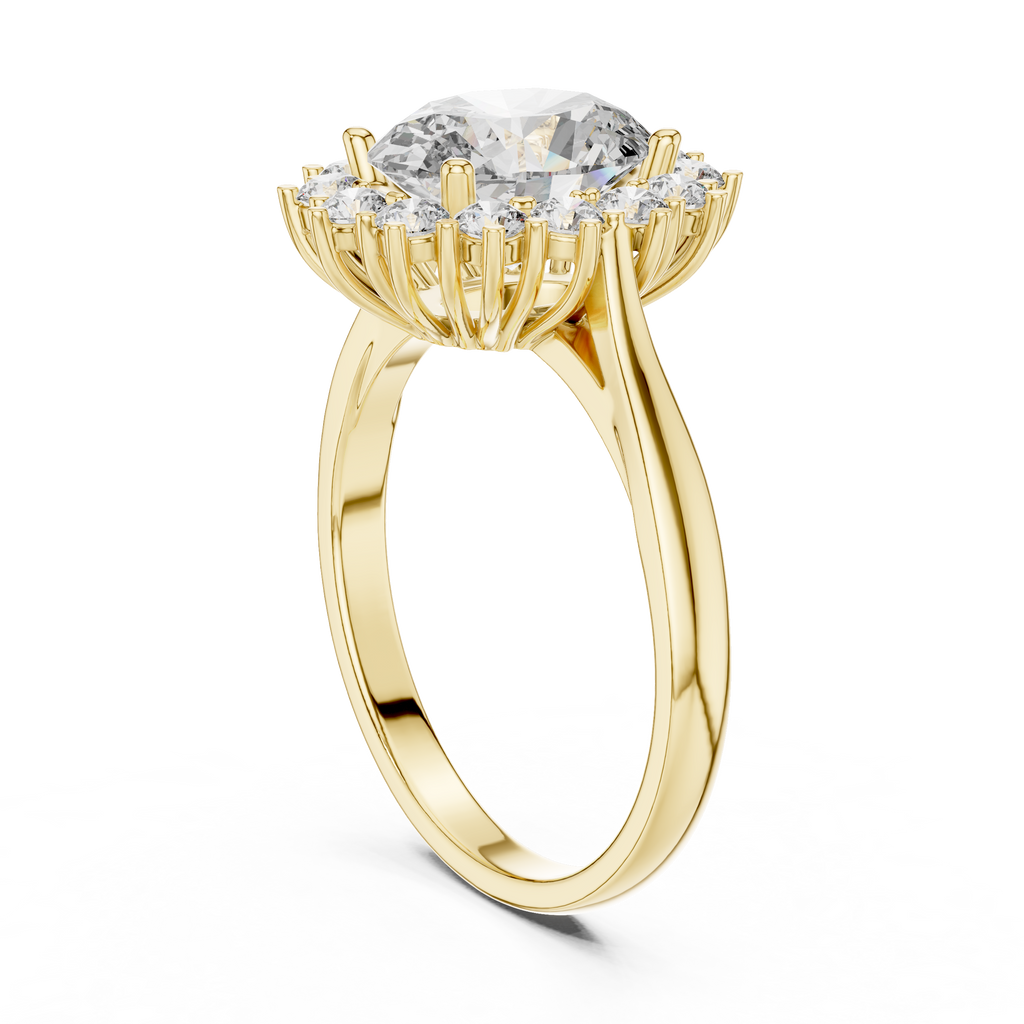 Seraphielle Oval Halo Lab Grown Diamond Engagement Ring