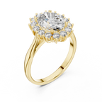 Seraphielle Oval Halo Lab Grown Diamond Engagement Ring