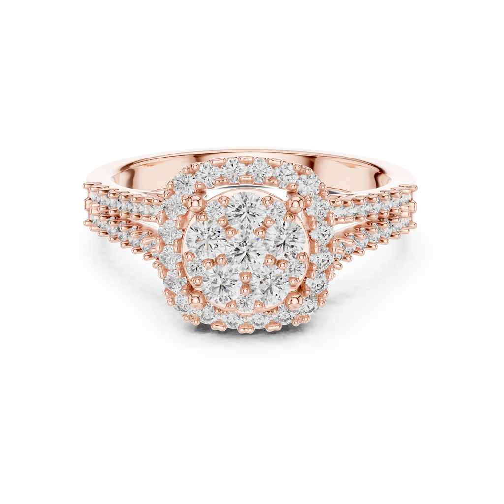Evelisse Royale Round Halo Lab Grown Diamond Ring.