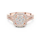 Evelisse Royale Round Halo Lab Grown Diamond Ring.