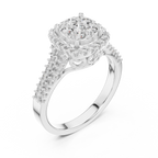 Evelisse Royale Round Halo Lab Grown Diamond Ring.