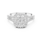 Evelisse Royale Round Halo Lab Grown Diamond Ring.