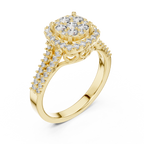 Evelisse Royale Round Halo Lab Grown Diamond Ring.