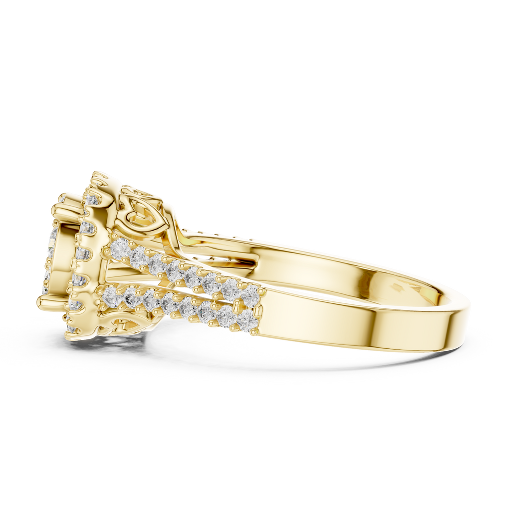 Evelisse Royale Round Halo Lab Grown Diamond Ring.