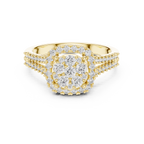 Evelisse Royale Round Halo Lab Grown Diamond Ring.