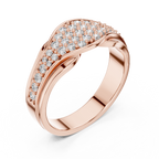 Celestine Wave Pavé Lab Grown Diamond Ring