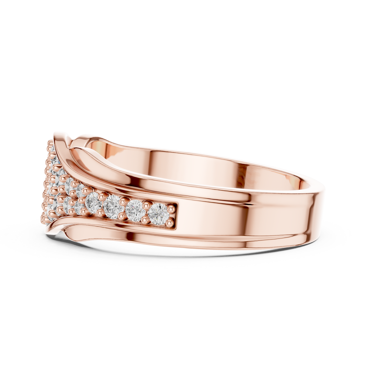 Celestine Wave Pavé Lab Grown Diamond Ring