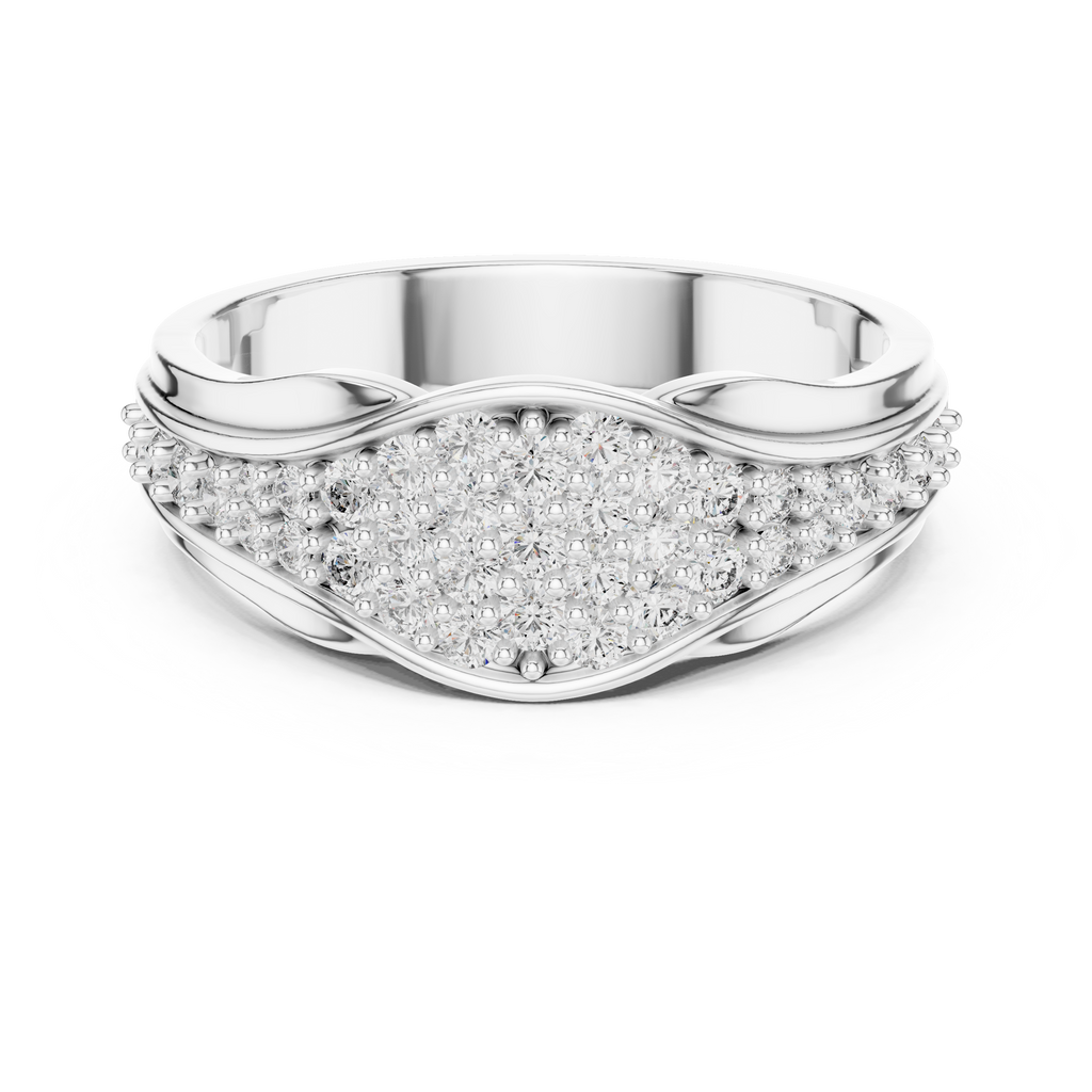 Celestine Wave Pavé Lab Grown Diamond Ring
