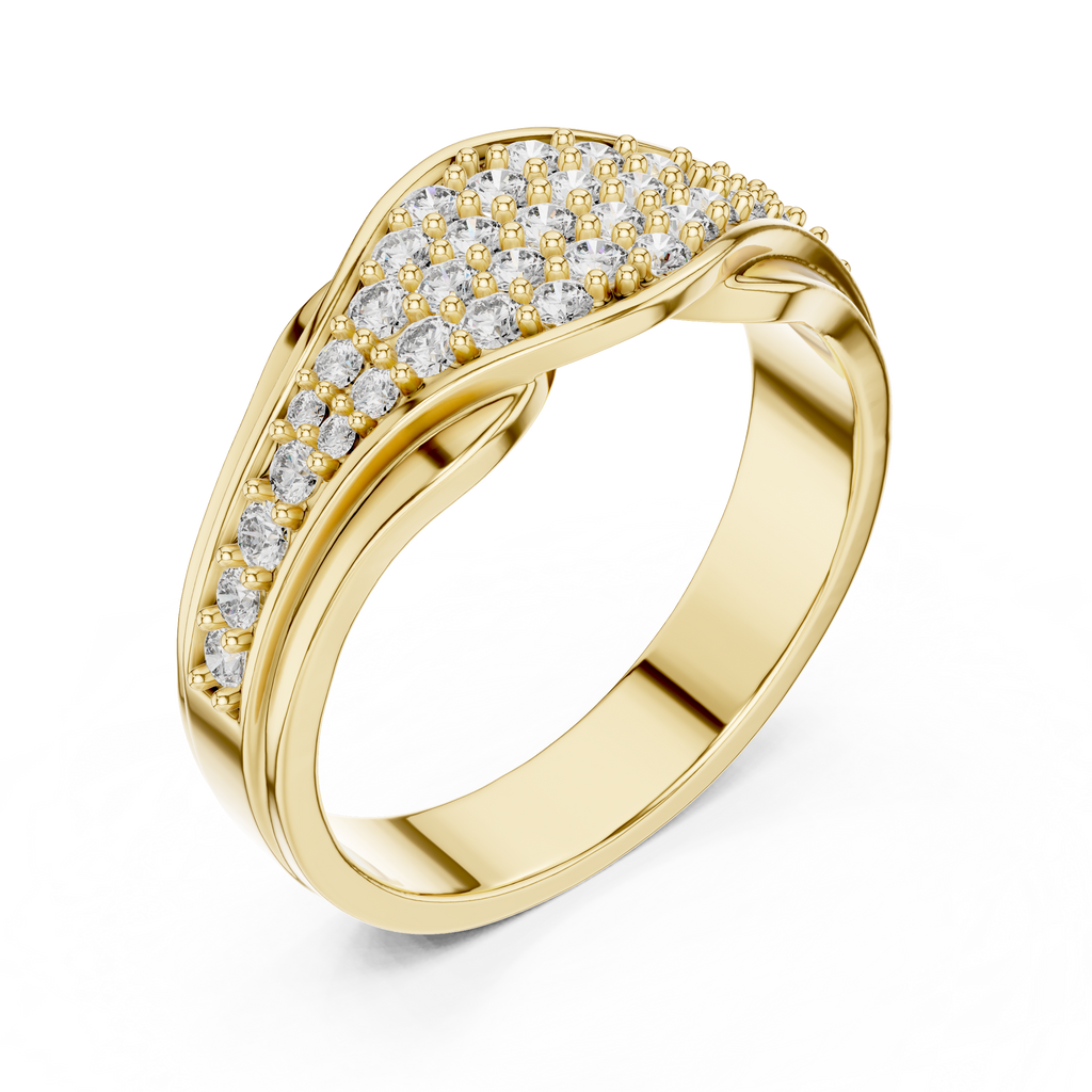 Celestine Wave Pavé Lab Grown Diamond Ring