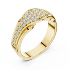 Celestine Wave Pavé Lab Grown Diamond Ring