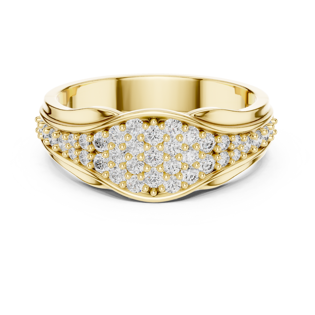 Celestine Wave Pavé Lab Grown Diamond Ring