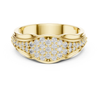 Celestine Wave Pavé Lab Grown Diamond Ring