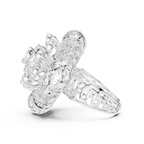 Floravelle Radiant Floral Lab Grown Diamond Statement Ring.