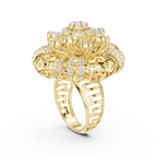 Floravelle Radiant Floral Lab Grown Diamond Statement Ring.