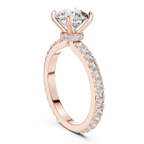 Ardelisse Round-Cut Pavé Lab Grown Diamond Engagement Ring.
