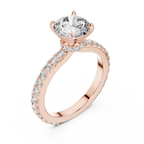 Ardelisse Round-Cut Pavé Lab Grown Diamond Engagement Ring.