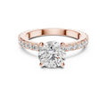 Ardelisse Round-Cut Pavé Lab Grown Diamond Engagement Ring.