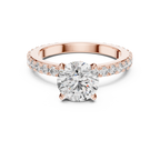 Ardelisse Round-Cut Pavé Lab Grown Diamond Engagement Ring.
