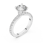 Ardelisse Round-Cut Pavé Lab Grown Diamond Engagement Ring.