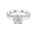 Ardelisse Round-Cut Pavé Lab Grown Diamond Engagement Ring.