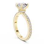 Ardelisse Round-Cut Pavé Lab Grown Diamond Engagement Ring.