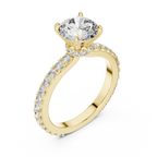 Ardelisse Round-Cut Pavé Lab Grown Diamond Engagement Ring.