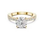 Ardelisse Round-Cut Pavé Lab Grown Diamond Engagement Ring.