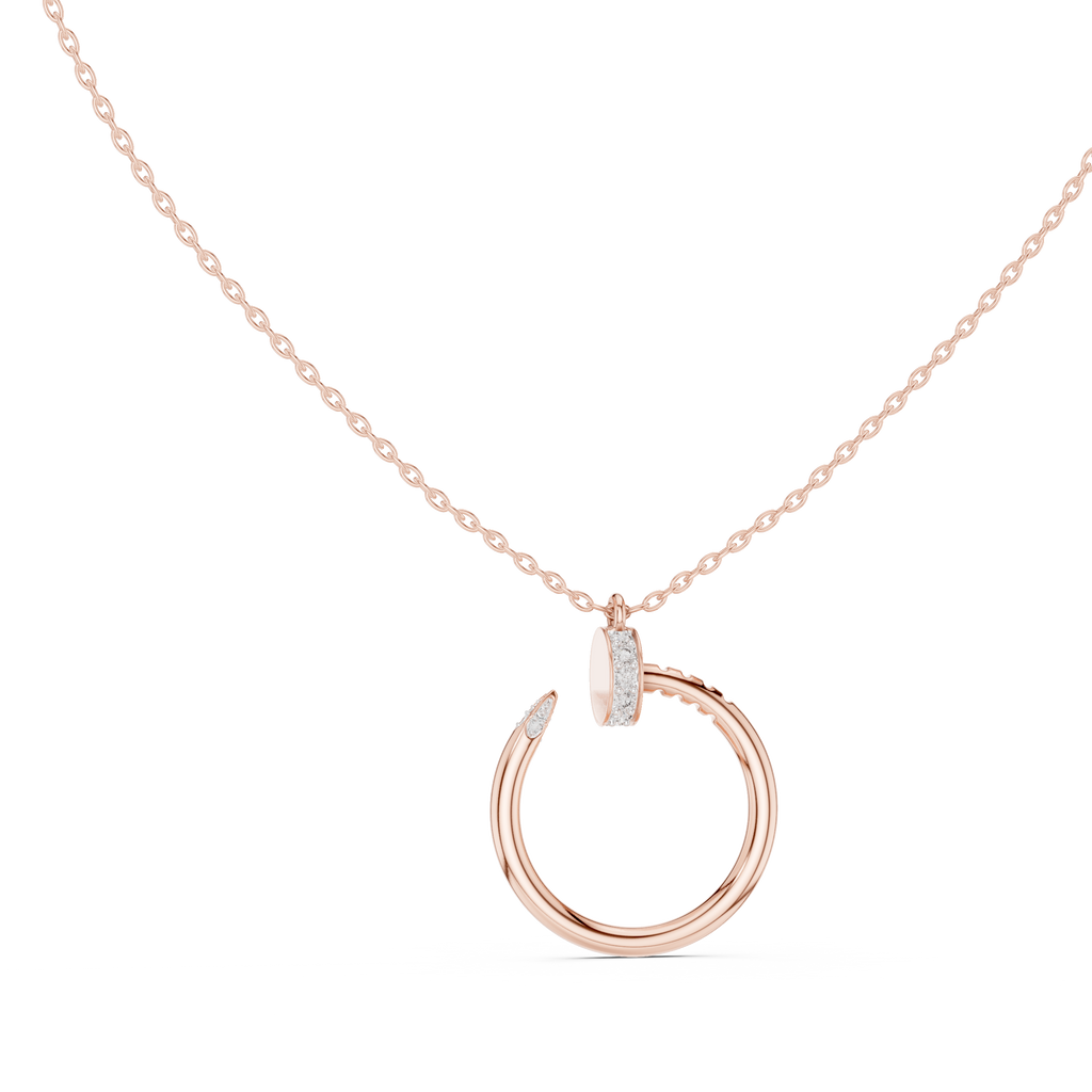 Aurelia Open Circle Lab Grown Diamond Pendant Necklace.