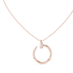Aurelia Open Circle Lab Grown Diamond Pendant Necklace.