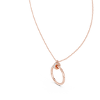Aurelia Open Circle Lab Grown Diamond Pendant Necklace.