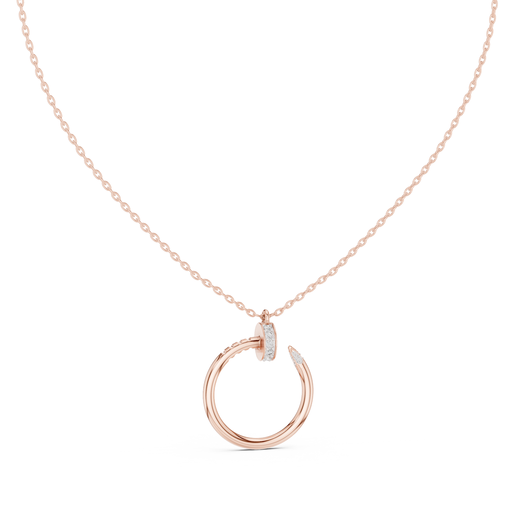 Aurelia Open Circle Lab Grown Diamond Pendant Necklace.