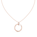Aurelia Open Circle Lab Grown Diamond Pendant Necklace.