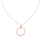 Aurelia Open Circle Lab Grown Diamond Pendant Necklace.