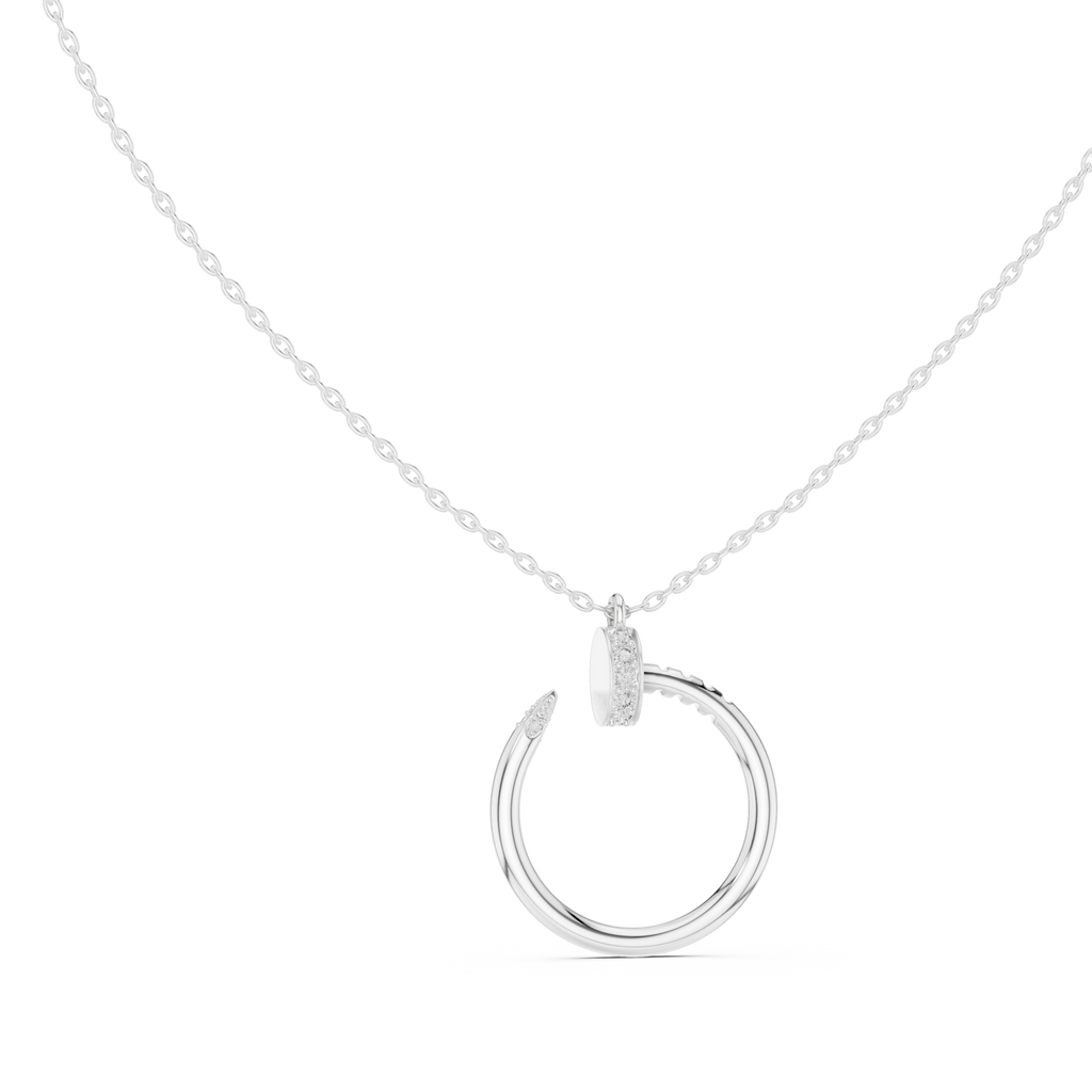 Aurelia Open Circle Lab Grown Diamond Pendant Necklace.