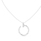 Aurelia Open Circle Lab Grown Diamond Pendant Necklace.