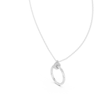 Aurelia Open Circle Lab Grown Diamond Pendant Necklace.