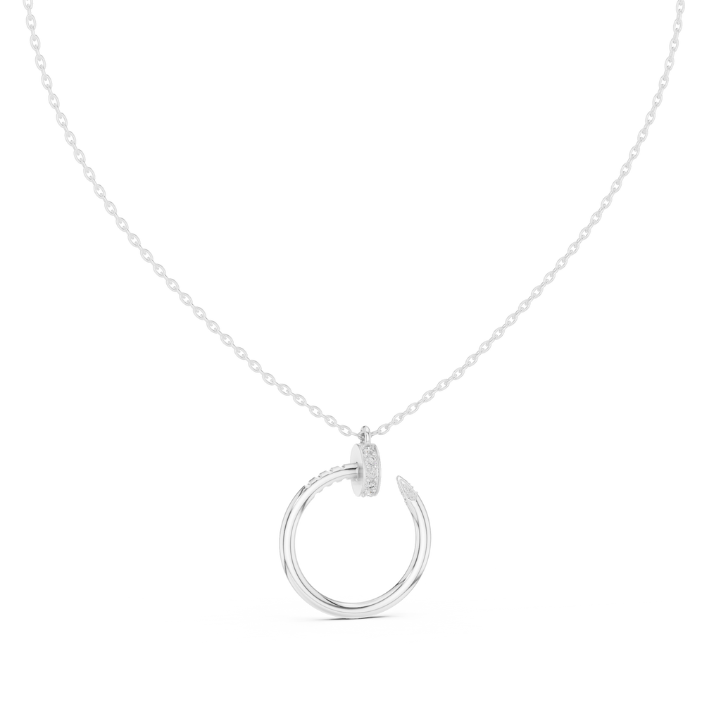 Aurelia Open Circle Lab Grown Diamond Pendant Necklace.