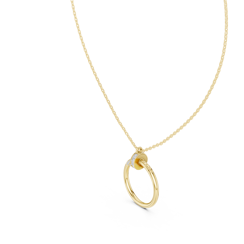 Aurelia Open Circle Lab Grown Diamond Pendant Necklace.