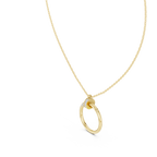 Aurelia Open Circle Lab Grown Diamond Pendant Necklace.