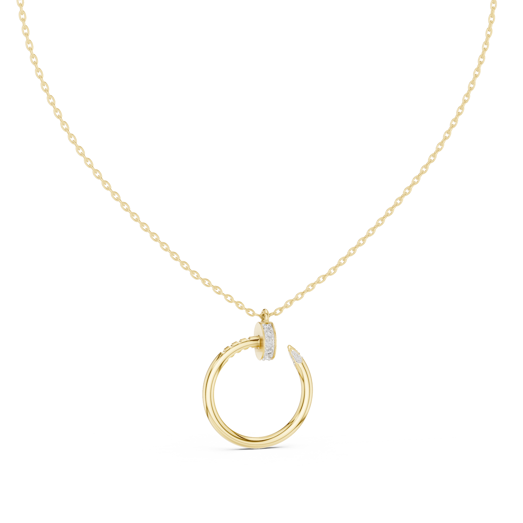 Aurelia Open Circle Lab Grown Diamond Pendant Necklace.