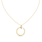 Aurelia Open Circle Lab Grown Diamond Pendant Necklace.