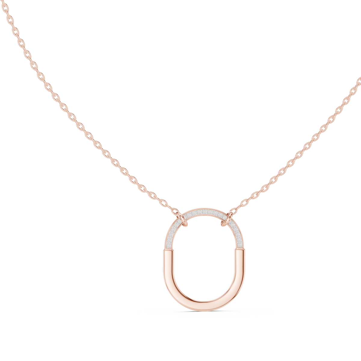 Elara U-Shaped Open Pendant Lab Grown Diamond Necklace
