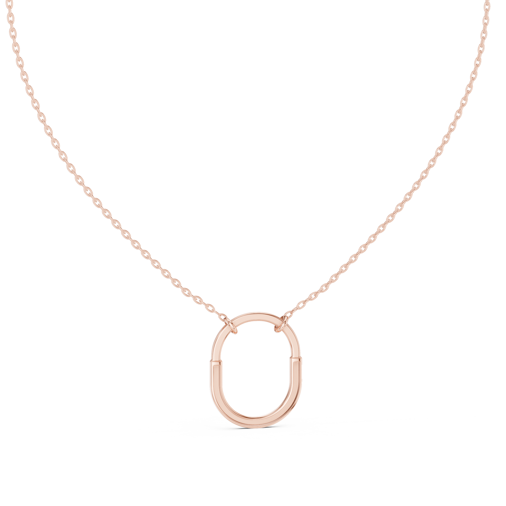 Elara U-Shaped Open Pendant Lab Grown Diamond Necklace