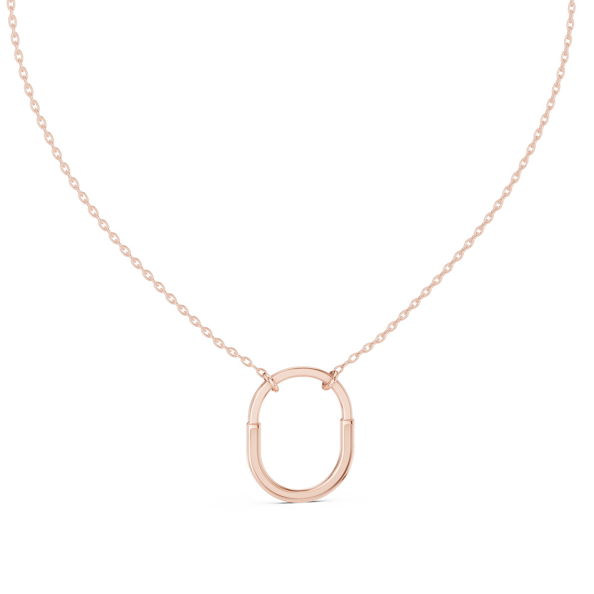 Elara U-Shaped Open Pendant Lab Grown Diamond Necklace